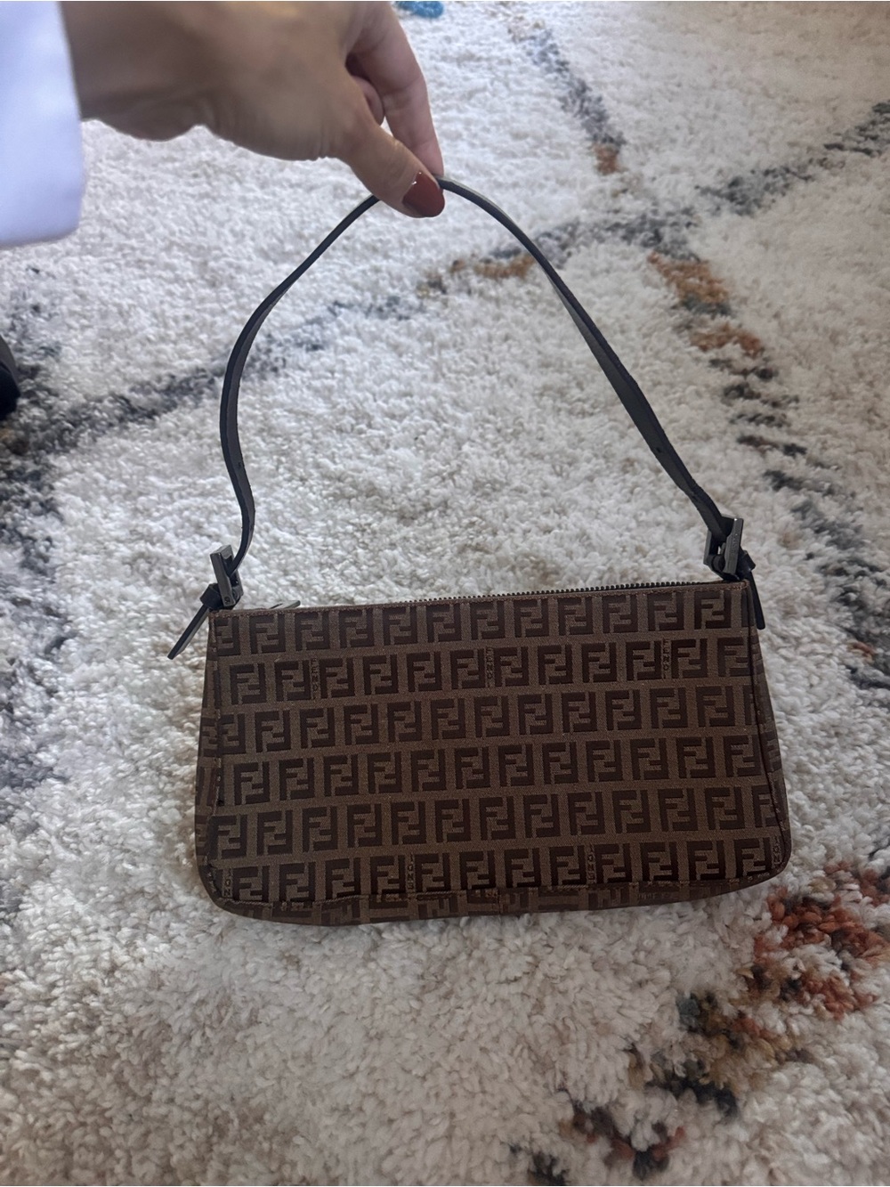 Fendi Brown Monogram Mini Shoulder Bag